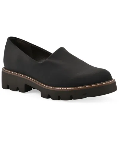 White Mountain Women's Gianni Lug Sole Flat In Black