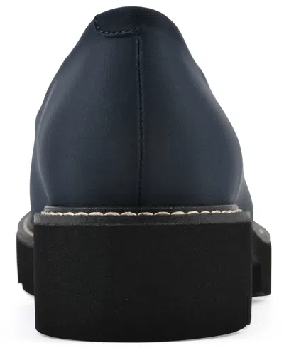 White Mountain Women's Gianni Lug Sole Flat In Blue