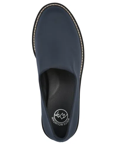 White Mountain Women's Gianni Lug Sole Flat In Blue