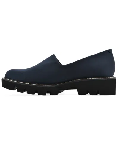 White Mountain Women's Gianni Lug Sole Flat In Blue