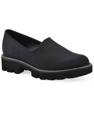 White Mountain Women's Gianni Lug Sole Flat In Black