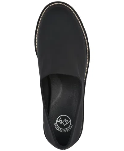 White Mountain Women's Gianni Lug Sole Flat In Black