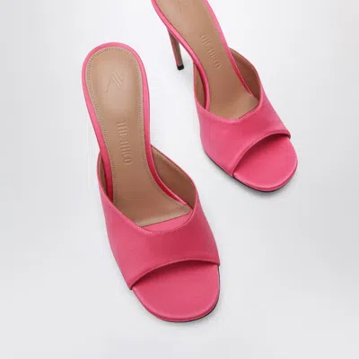 Attico Fuchsia Betta Mules In Animal Print