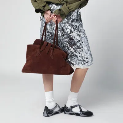 Attico La Passeggiata Medium Light Chocolate Bag In Brown