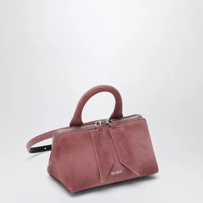 Attico Mini Friday Suede Top Handle Bag In Pink