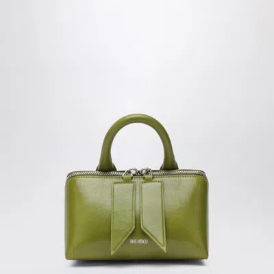 Attico Mini Friday Leather Top Handle Bag In Green
