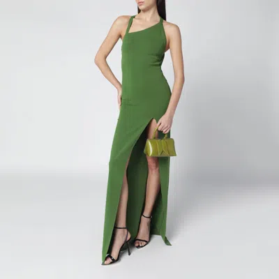 Attico Mini Friday Leather Top Handle Bag In Green