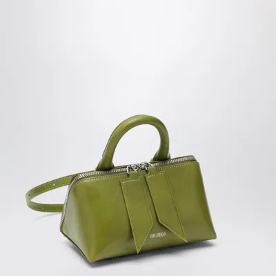 Attico Mini Friday Leather Top Handle Bag In Green