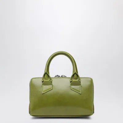 Attico Mini Friday Leather Top Handle Bag In Green