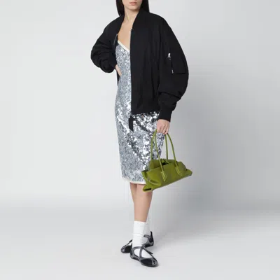 Attico Olive Green La Passeggiata Small Bag In Green