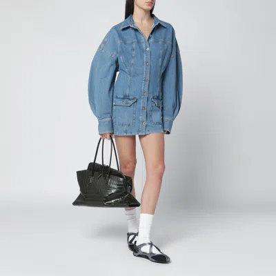 Attico Dark Green La Passeggiata Medium Bag In Green