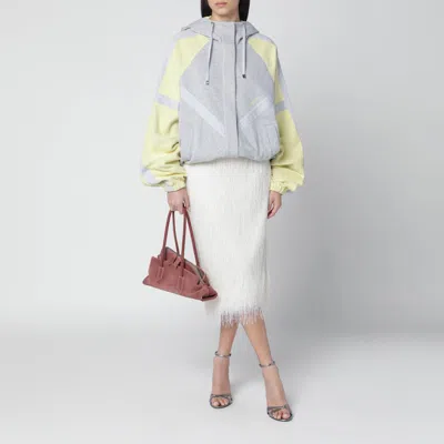 Attico Pink Suede La Passeggiata Small Bag In Pink