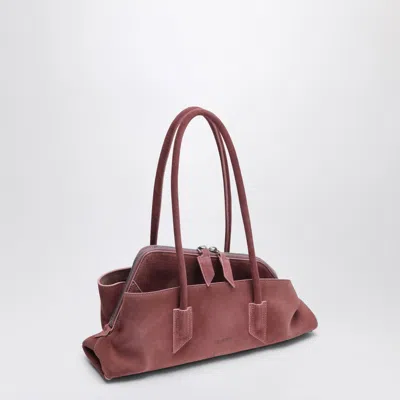 Attico Pink Suede La Passeggiata Small Bag In Pink