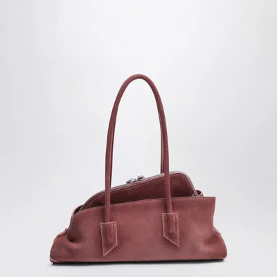 Attico Pink Suede La Passeggiata Small Bag In Pink