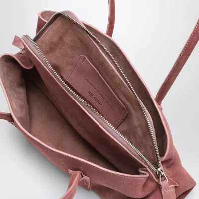 Attico Pink Suede La Passeggiata Small Bag In Pink