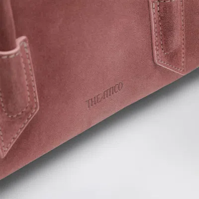 Attico Pink Suede La Passeggiata Small Bag In Pink