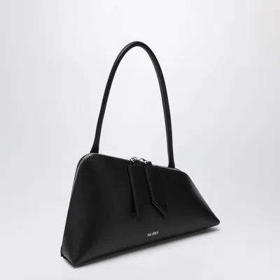 Attico Double Zipper Shoulder Bag In Black