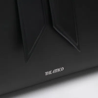 Attico Double Zipper Shoulder Bag In Black