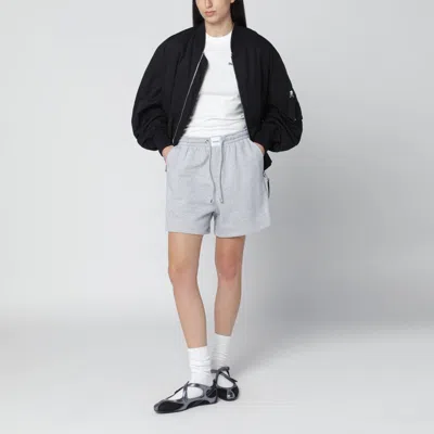 Attico Grey Cotton Shorts In Gray
