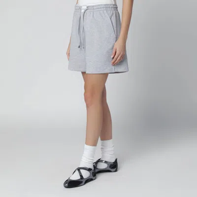 Attico Grey Cotton Shorts In Gray