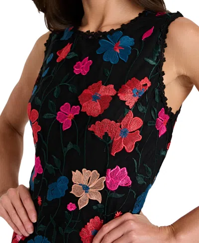 Tahari Asl Women's Sleeveless Embroidered Short Mermaid Dress In Multi