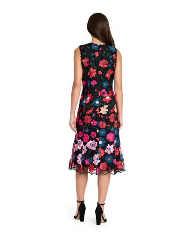 Tahari Asl Women's Sleeveless Embroidered Short Mermaid Dress In Multi