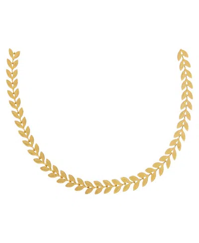 By Adina Eden Solid Chevron Link Chain Choker In Gold