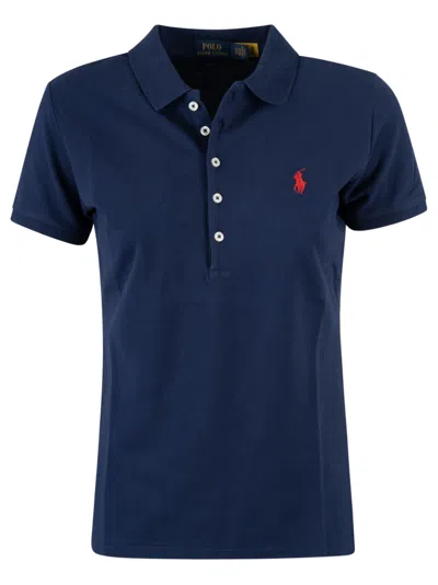 Polo Ralph Lauren Logo Polo Shirt In Blue