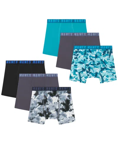 Hanes Boys , 5+1 Bonus Pack, Underwear Boxer Briefs, Moves Ultimate Performance Stretch, Solids/camo In Multi