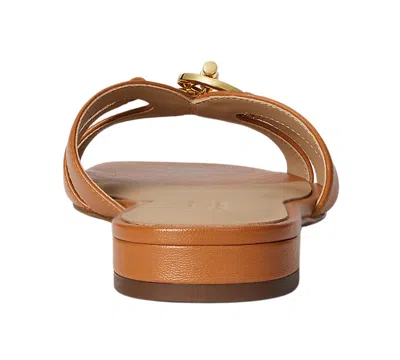 Ralph Lauren Blaike Women's Slip On Slide Sandal In Brown