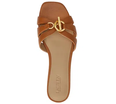 Ralph Lauren Blaike Women's Slip On Slide Sandal In Brown