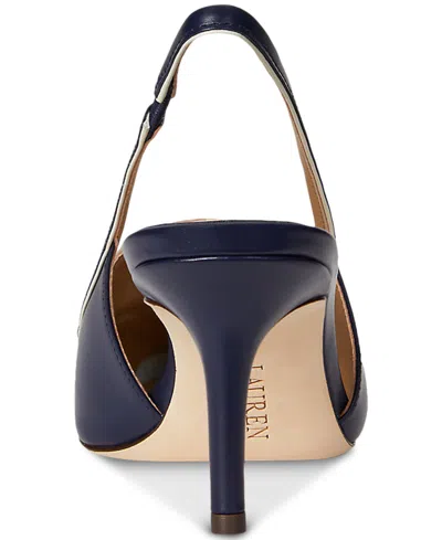 Ralph Lauren Women's Khloe Leather Slingback Loafer Pump In Blue
