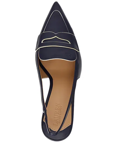 Ralph Lauren Women's Khloe Leather Slingback Loafer Pump In Blue