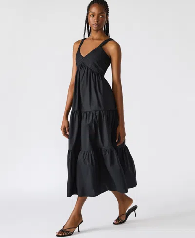 Steve Madden Women's Eliora Tiered Maxi Dress In Black