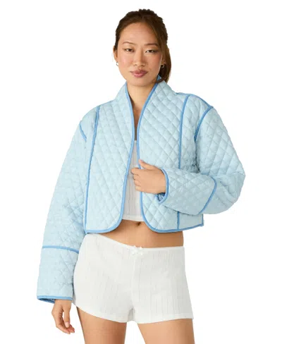 Steve Madden Women's Adalynn Collarless Jacket In Blue