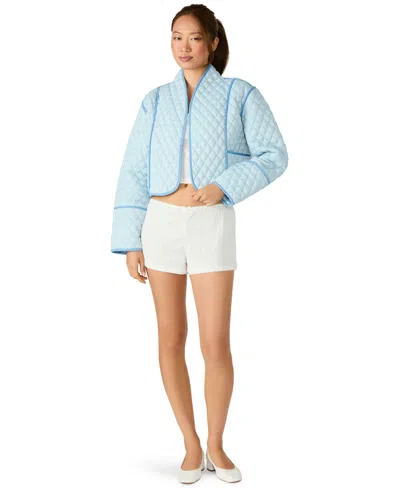 Steve Madden Women's Adalynn Collarless Jacket In Blue