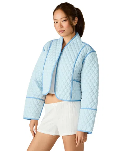 Steve Madden Women's Adalynn Collarless Jacket In Blue