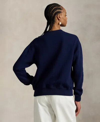 Polo Ralph Lauren Women's Fleece Crew Neck Sweatshirt In Blue