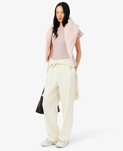 Lacoste Usa Women's Cotton Slim-fit Crewneck Tee In Pink