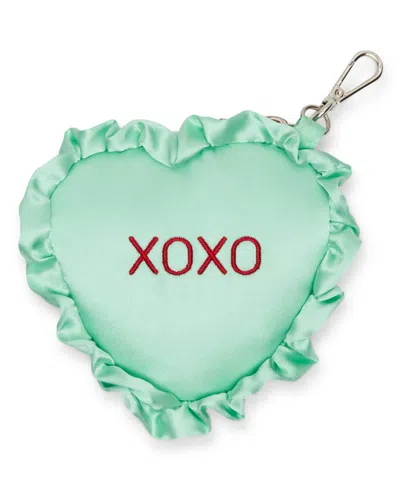 Madden Girl Rosalie Satin Conversation Heart Pouch In Green