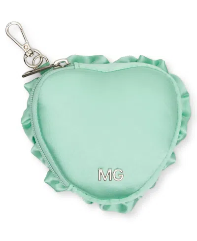 Madden Girl Rosalie Satin Conversation Heart Pouch In Green