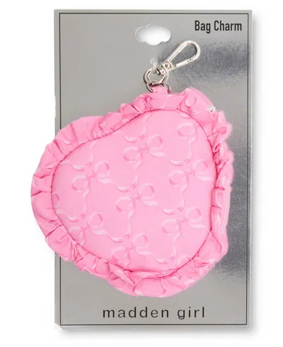 Madden Girl Heart Pom Pom And Cherry Bag Charms In Pink