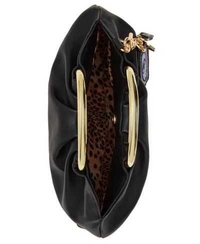 Betsey Johnson Solid Ground Ring Handle Bag In Black