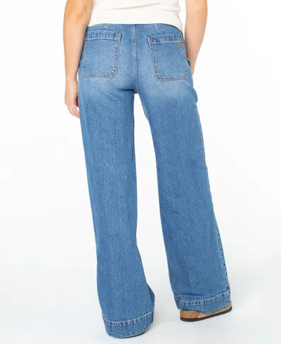 Roxy Women's Sea Plume Fixed Waist Denim Mid-rise Jeans In Blue