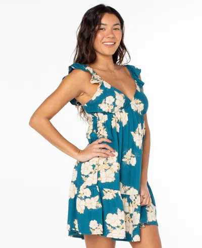 Roxy Women's Palmy Days Scoop Neck Mini Dress In Blue
