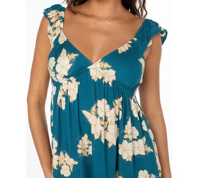 Roxy Women's Palmy Days Scoop Neck Mini Dress In Blue