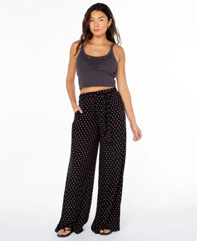 Roxy Women's Solstice Kiss Elastic Waist Pull-on Pants In Black