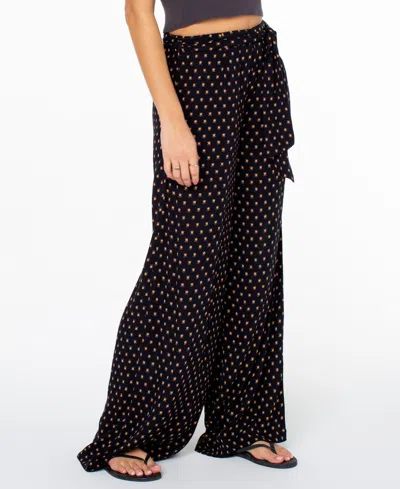 Roxy Women's Solstice Kiss Elastic Waist Pull-on Pants In Black