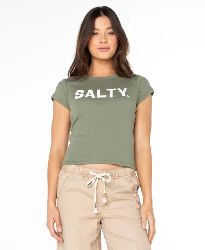Roxy Women's Salty 90s Baby Short-sleeve T-shirt In Green