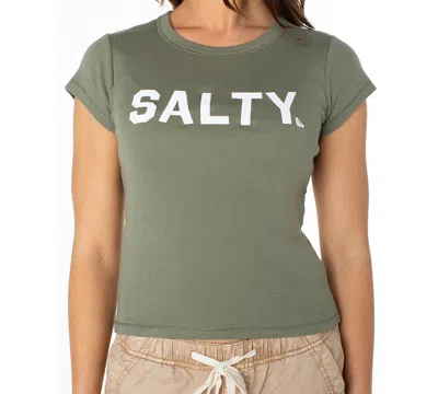 Roxy Women's Salty 90s Baby Short-sleeve T-shirt In Green